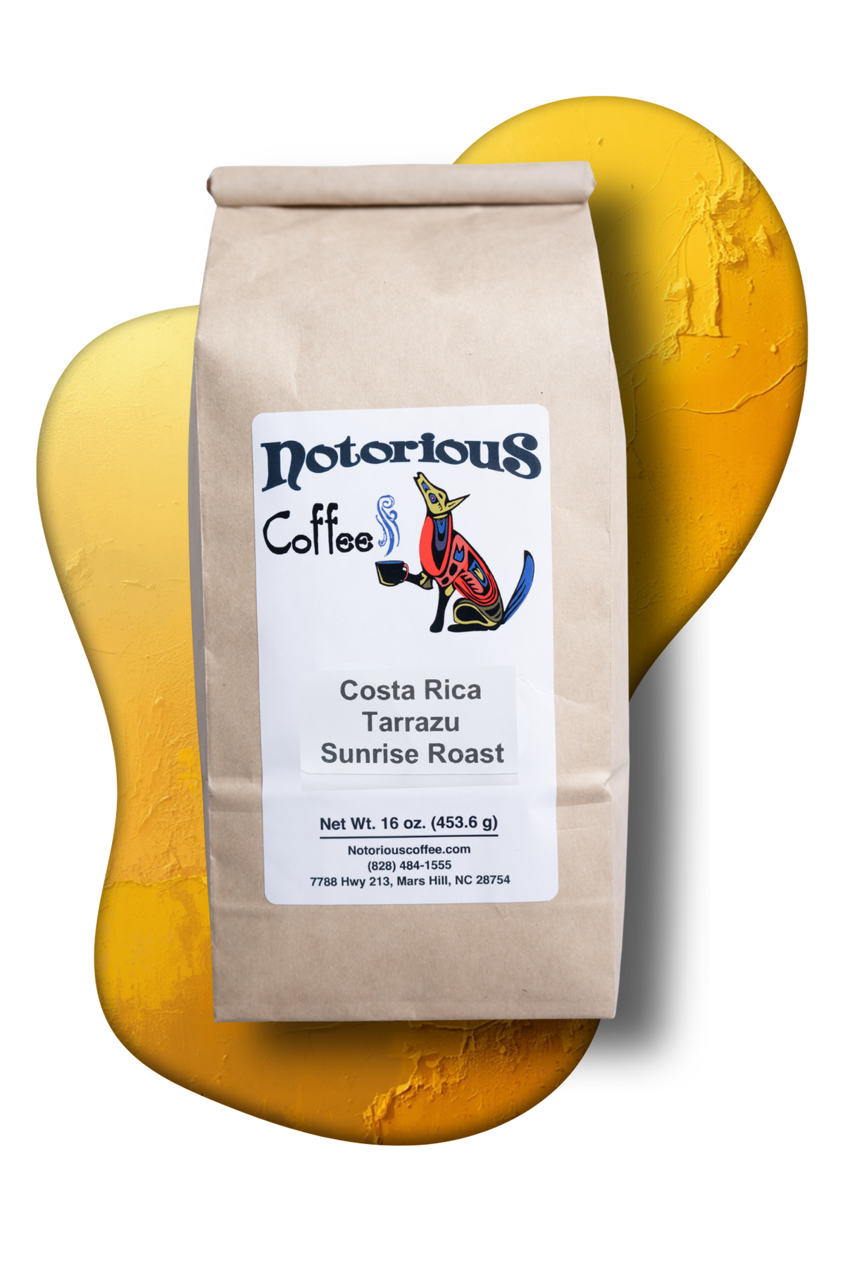 Costa Rica coffee beans bag