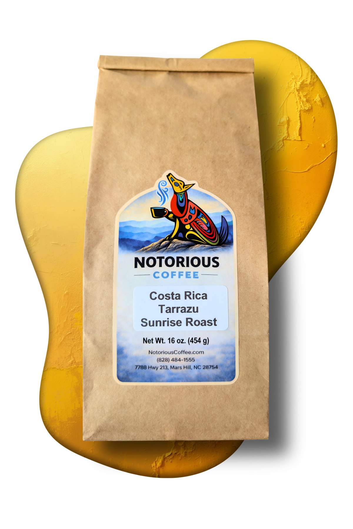 Costa Rica coffee beans bag